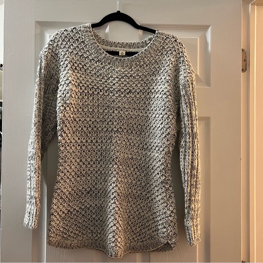 Black and white knit sweater